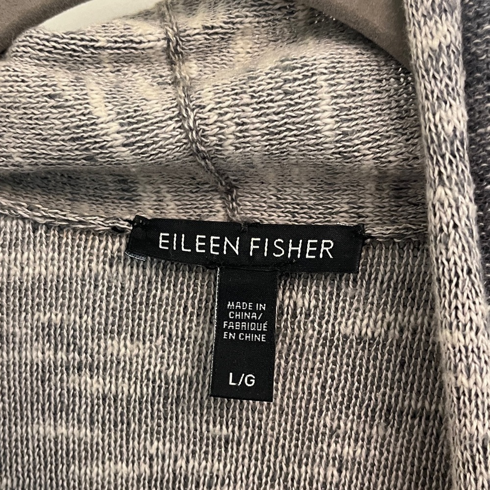 Eileen Fisher Cotton-linen Open-Front Cardigan - Picture 4 of 6
